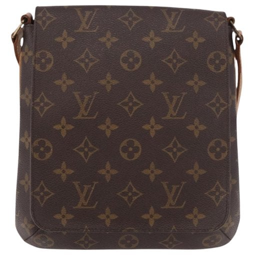 Musette cloth handbag
