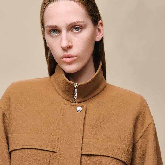 Brun Mahogany Short Parka Coat