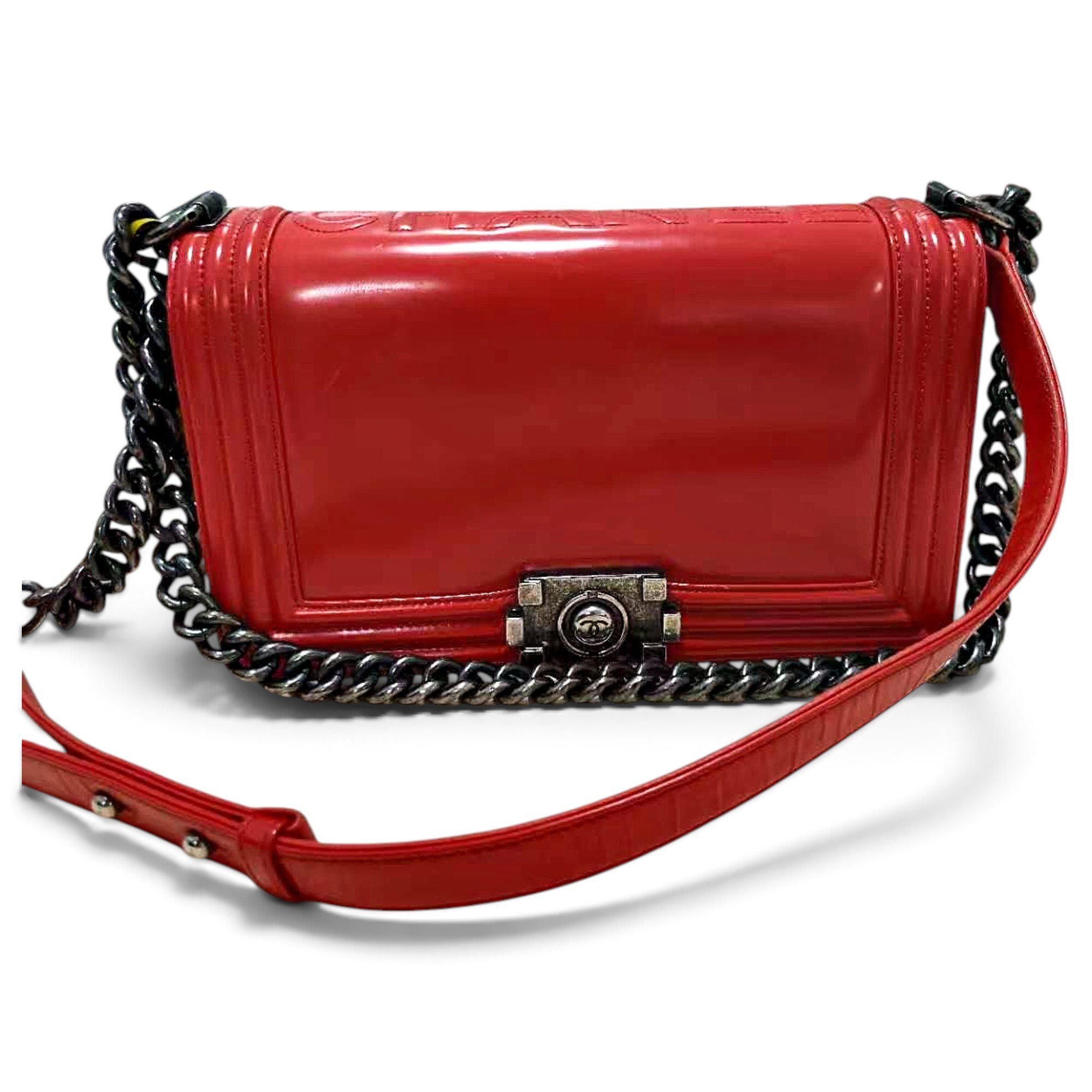 Boy leather crossbody bag