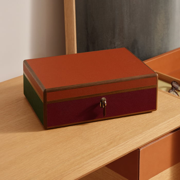 Sésame Amalthee Tricolore Watch and Cufflink Box, Large Model
