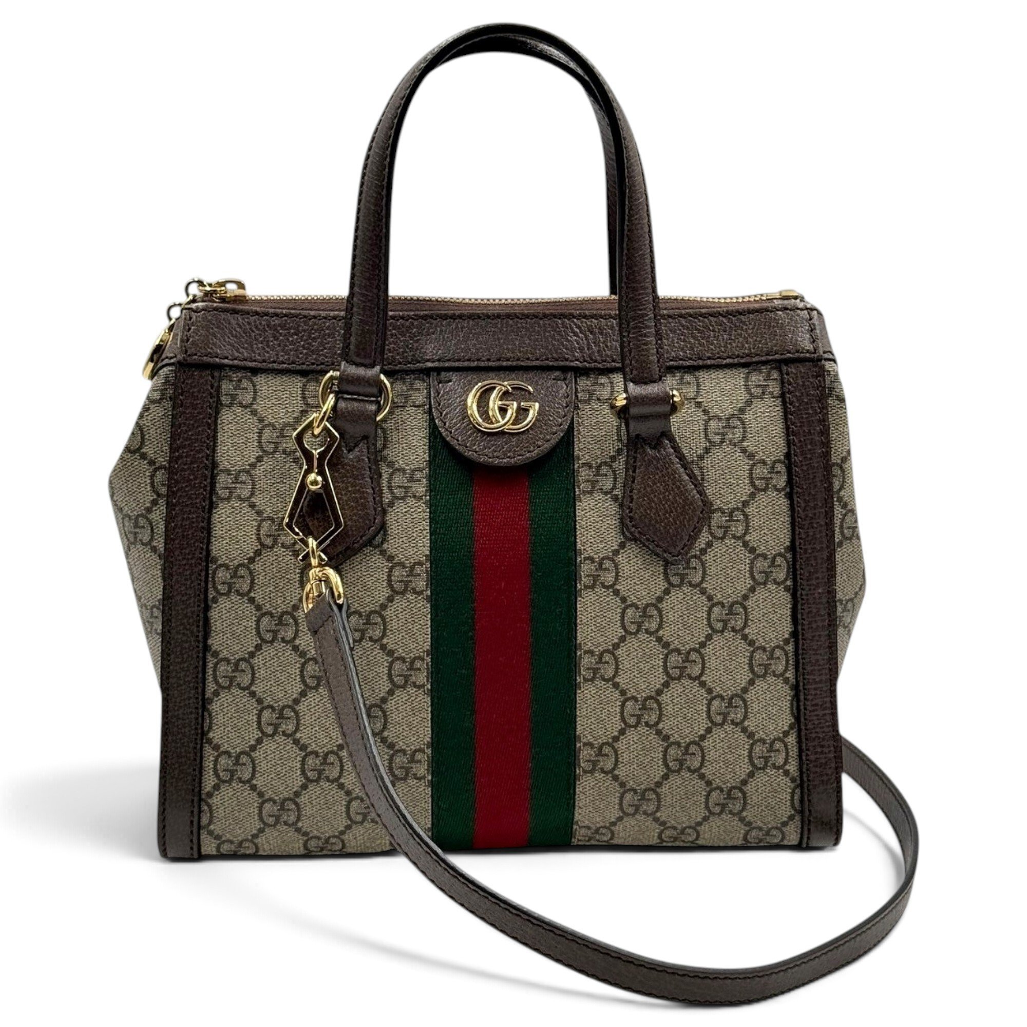 Ophidia Top Handle leather crossbody bag