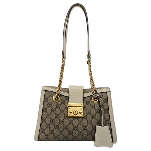 Padlock leather handbag