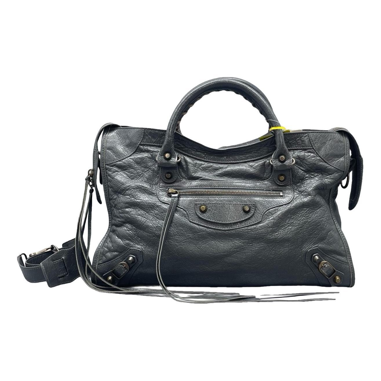 City leather handbag
