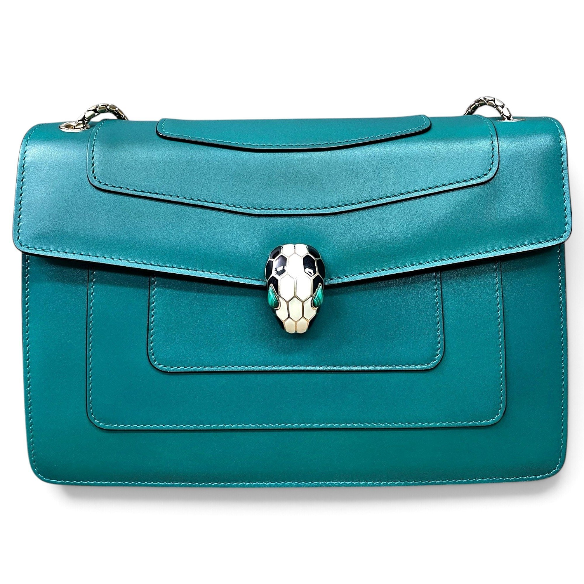Serpenti leather handbag