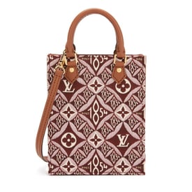 Louis Vuitton Bordeaux Monogram Jacquard Since 1854 Petit Sac Plat Gold Hardware, 2020