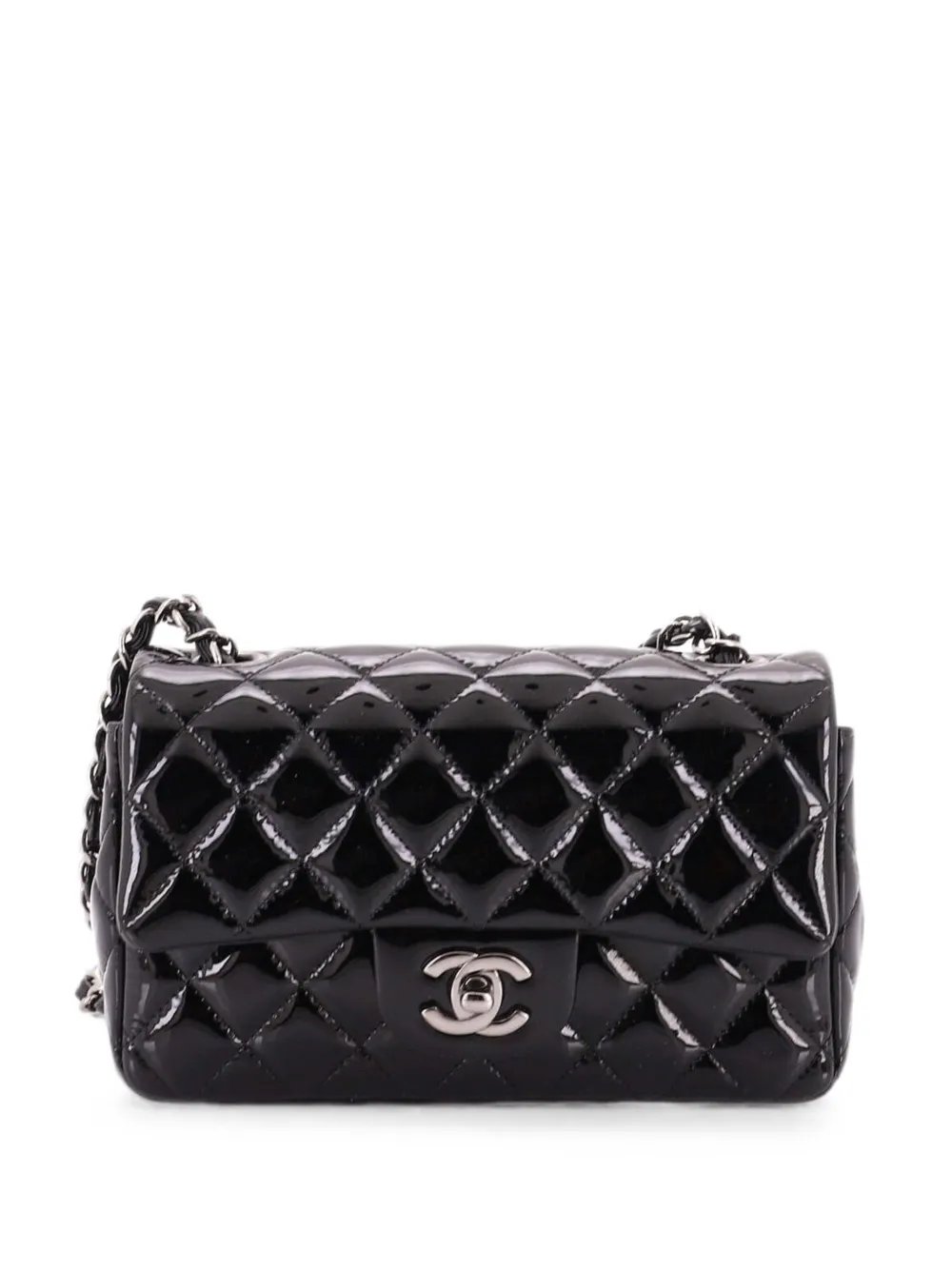Classic Single Flap Bag Quilted Patent Mini crossbody bag