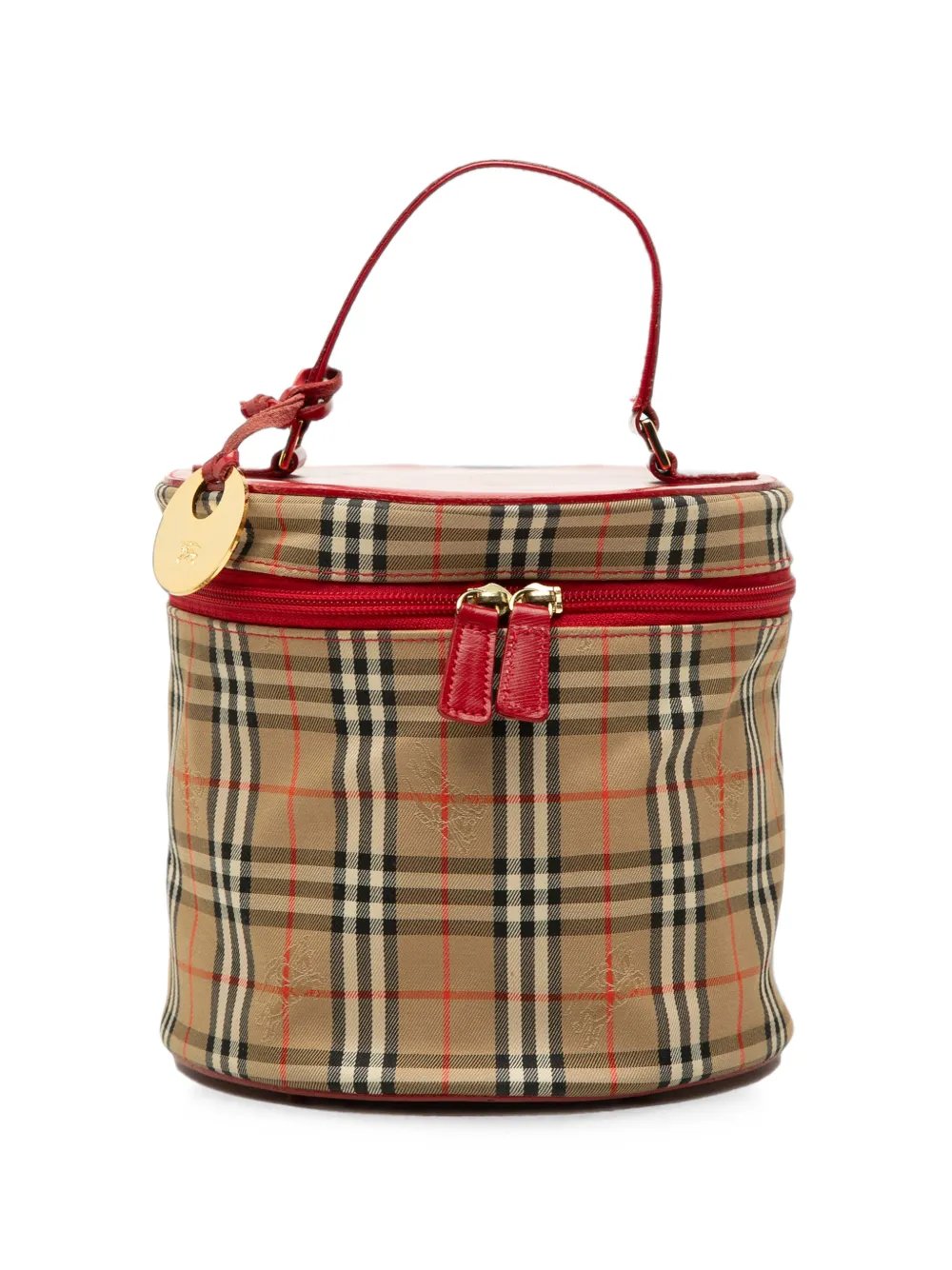 20th Century Haymarket Check Canvas vanity bag