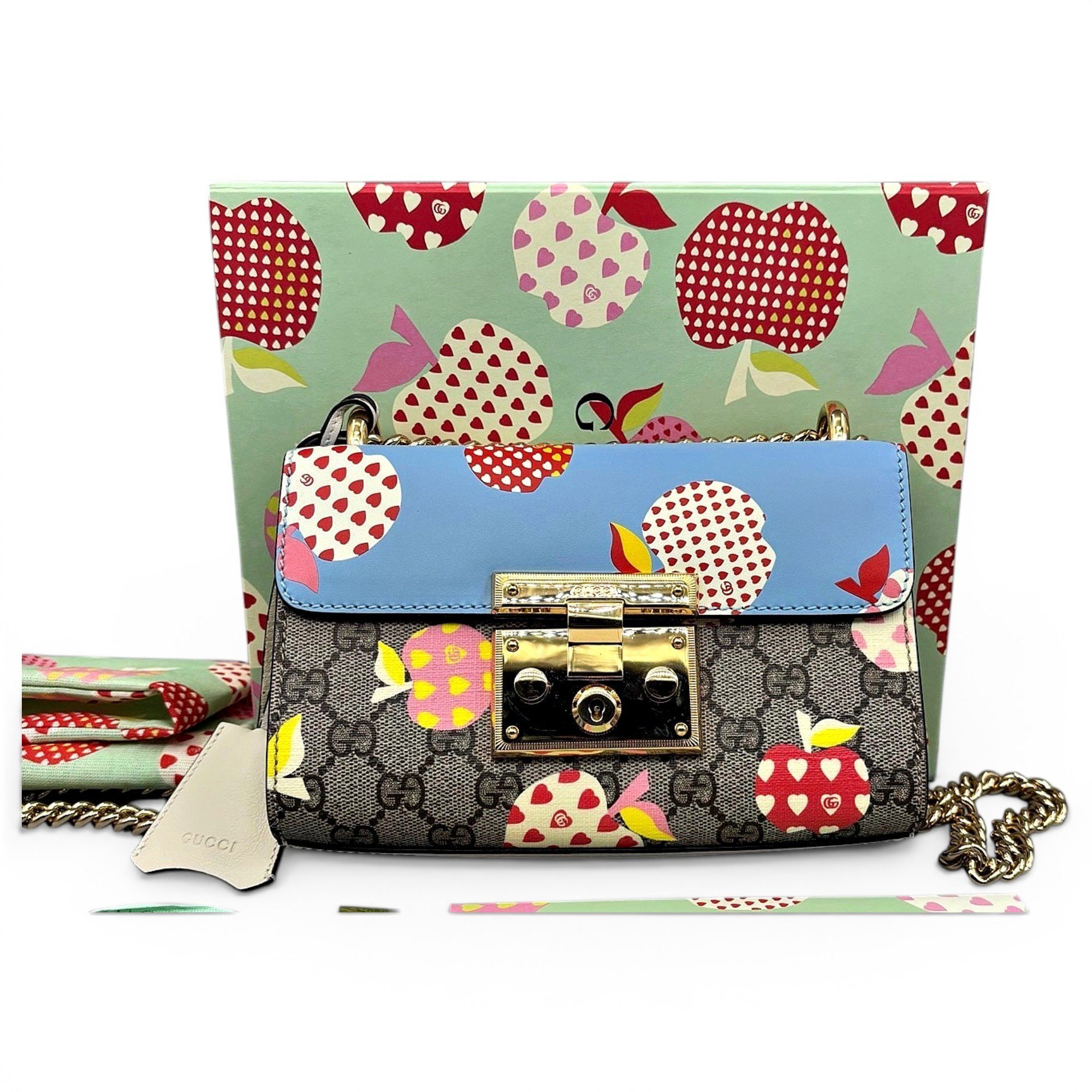 Padlock vinyl handbag