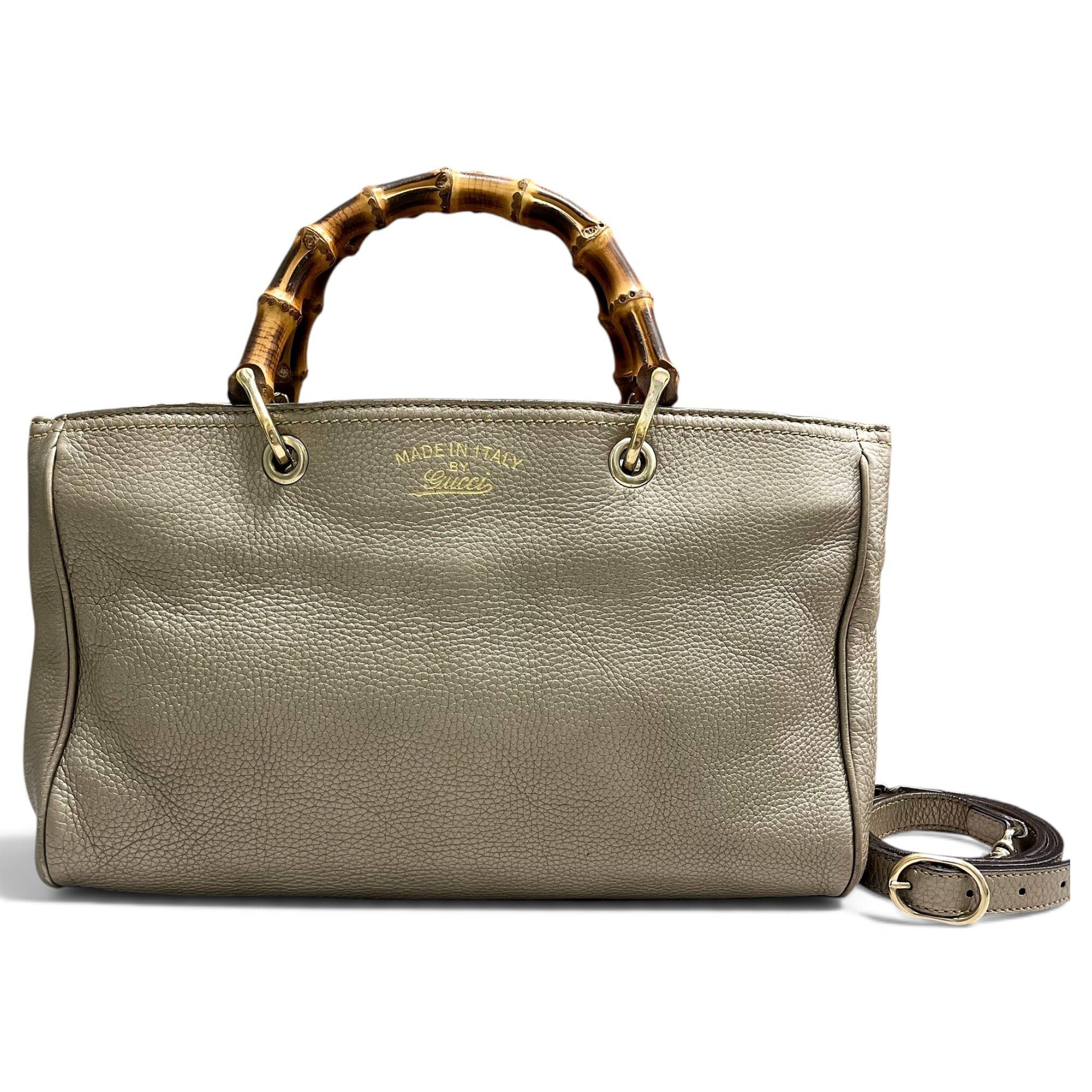 Bamboo Shopper leather handbag
