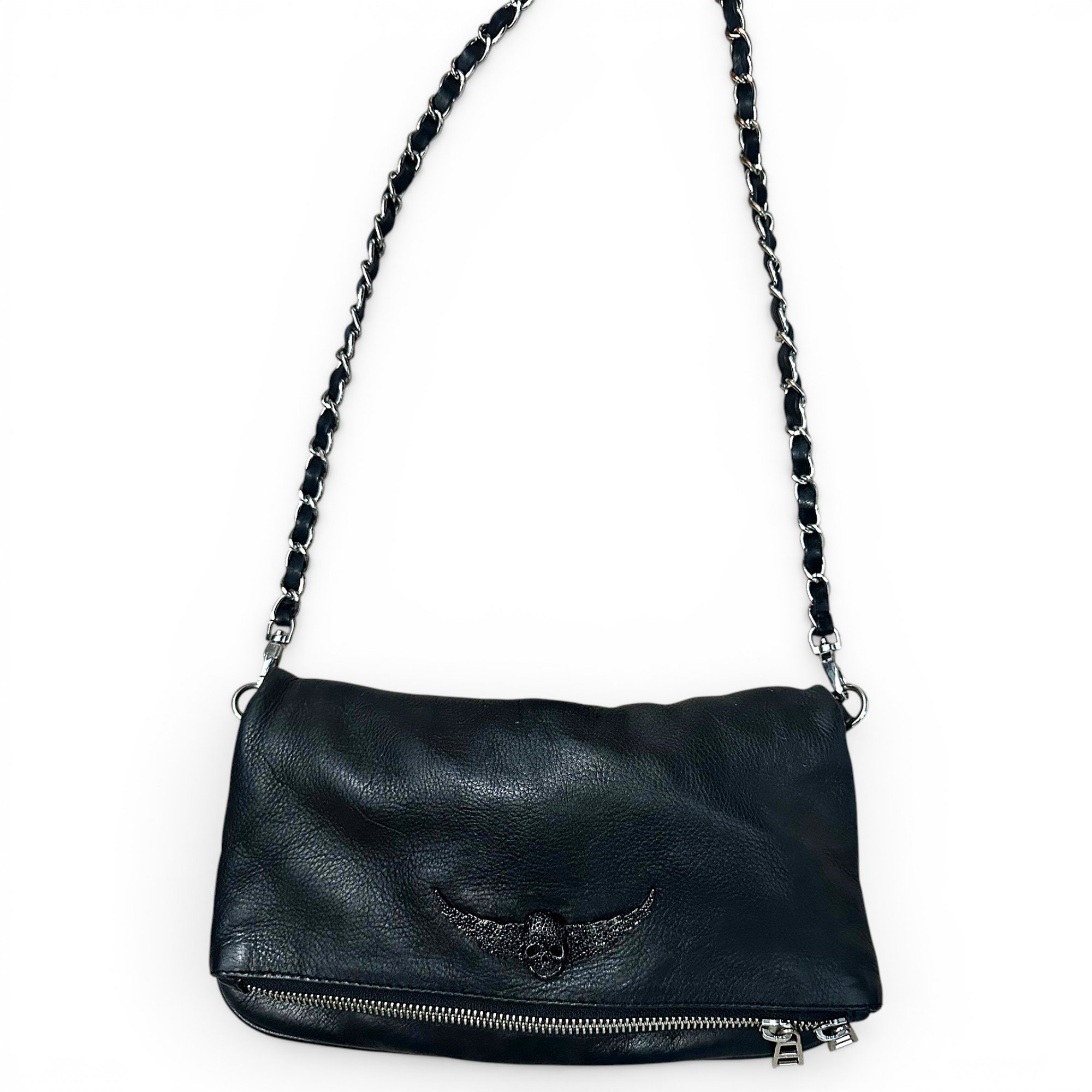 Rock leather crossbody bag