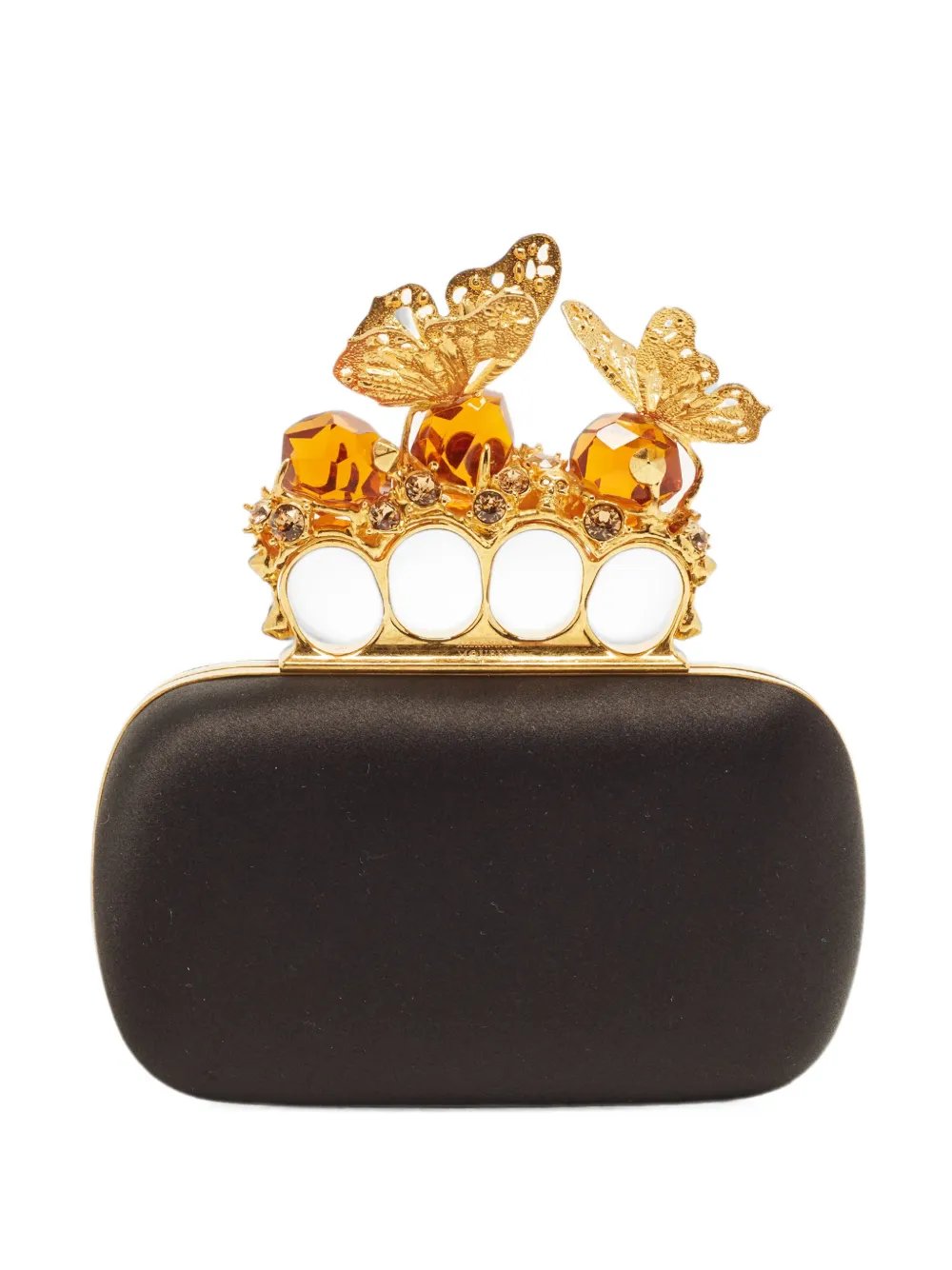 Butterfly Knuckle Box clasp-fastening clutch bag