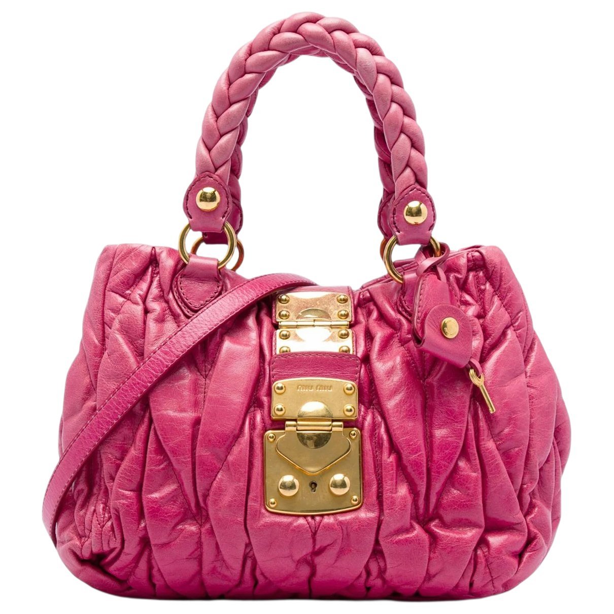 Matelassé leather satchel