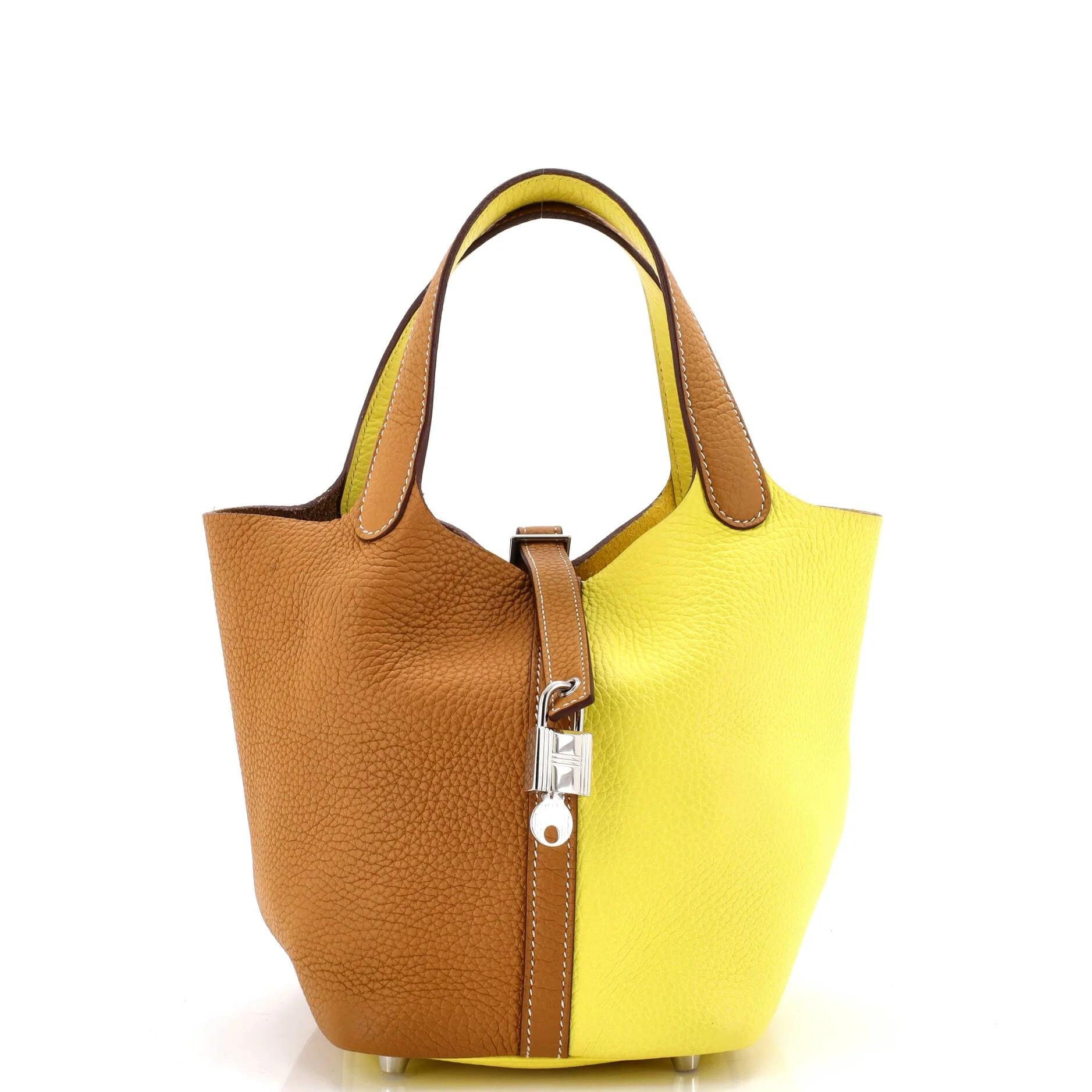 Picotin leather handbag