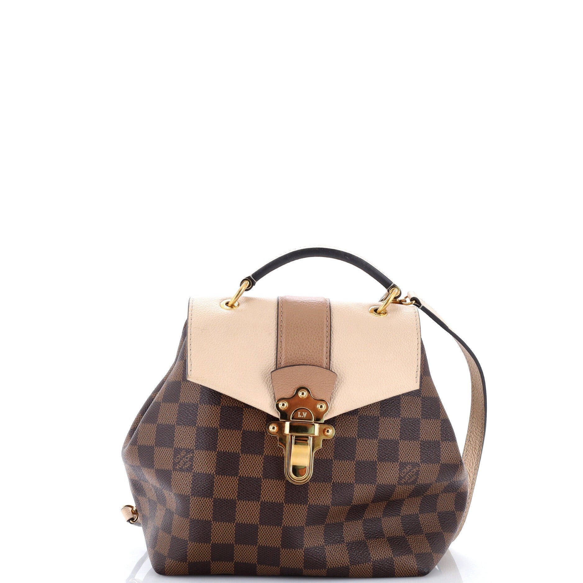 Clapton Backpack Damier and Leather
