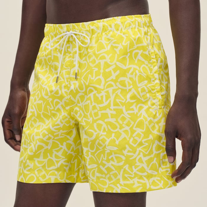 Jonquille "Calligraphie Equestre" Swim Trunks