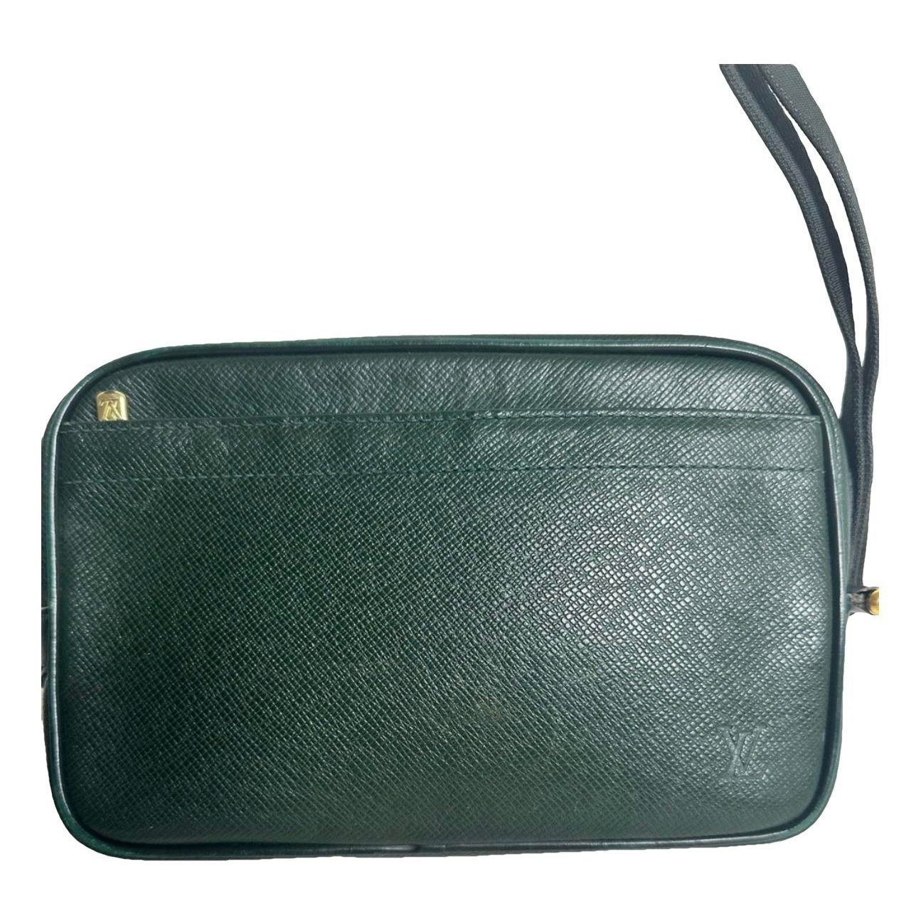 Leather clutch bag
