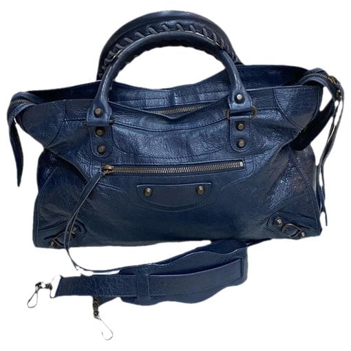 City leather handbag