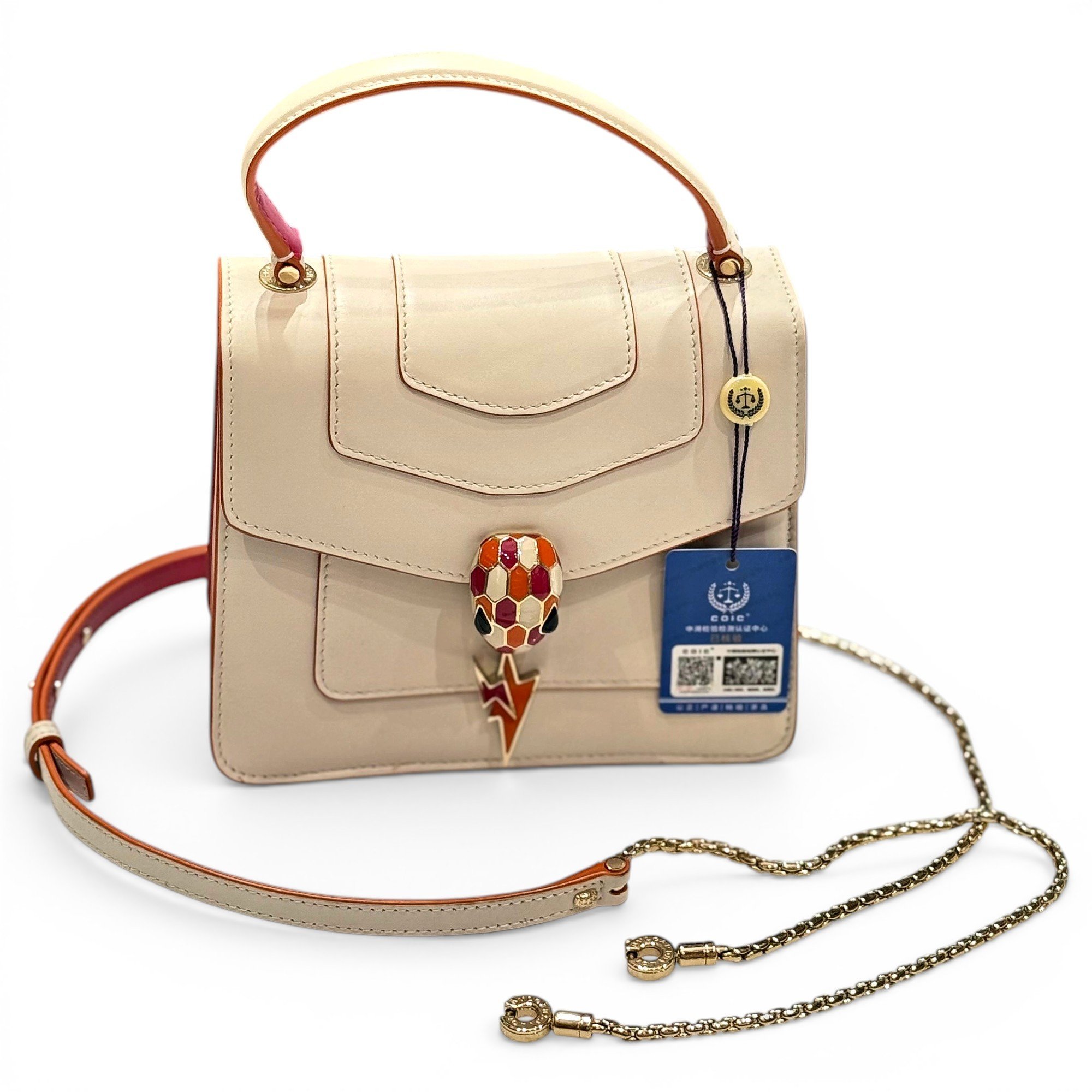 Bvlgari Serpenti leather handbag