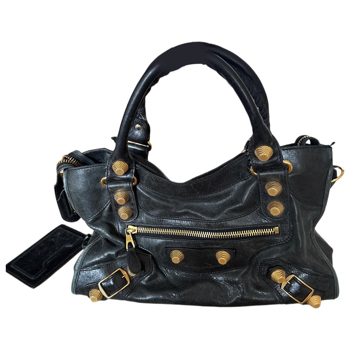 City leather handbag