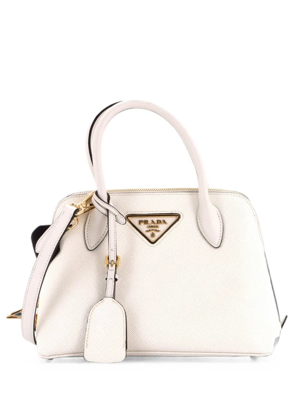 Dual Strap Promenade Bag Saffiano Leather Small satchel