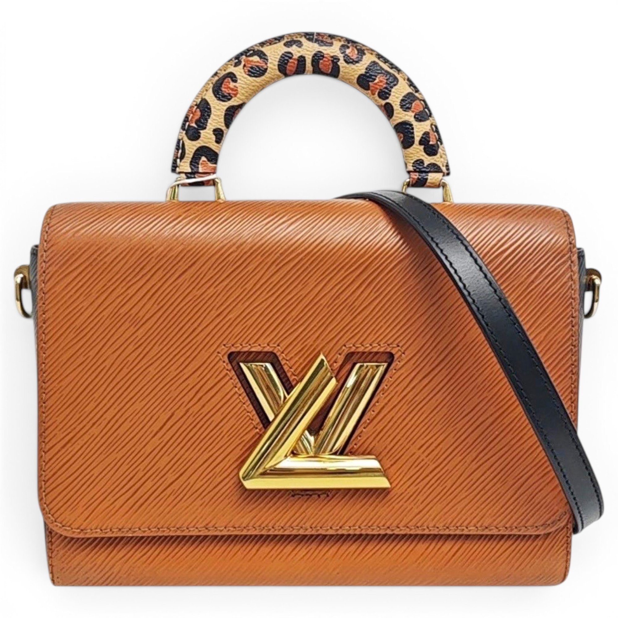 Twist leather handbag