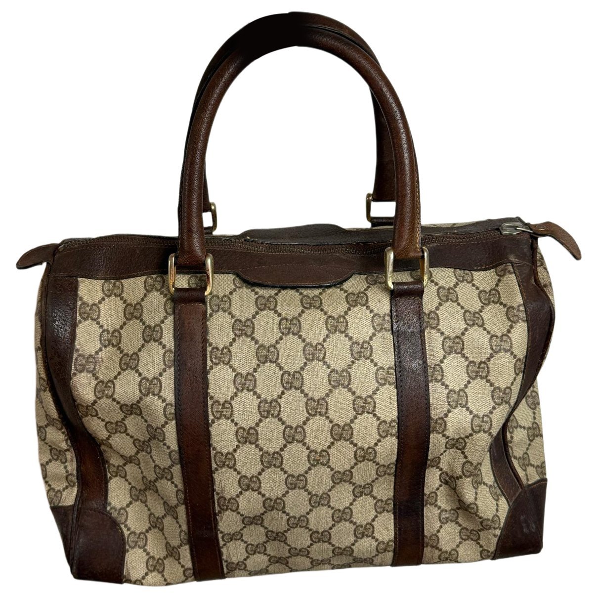 Boston leather bowling bag