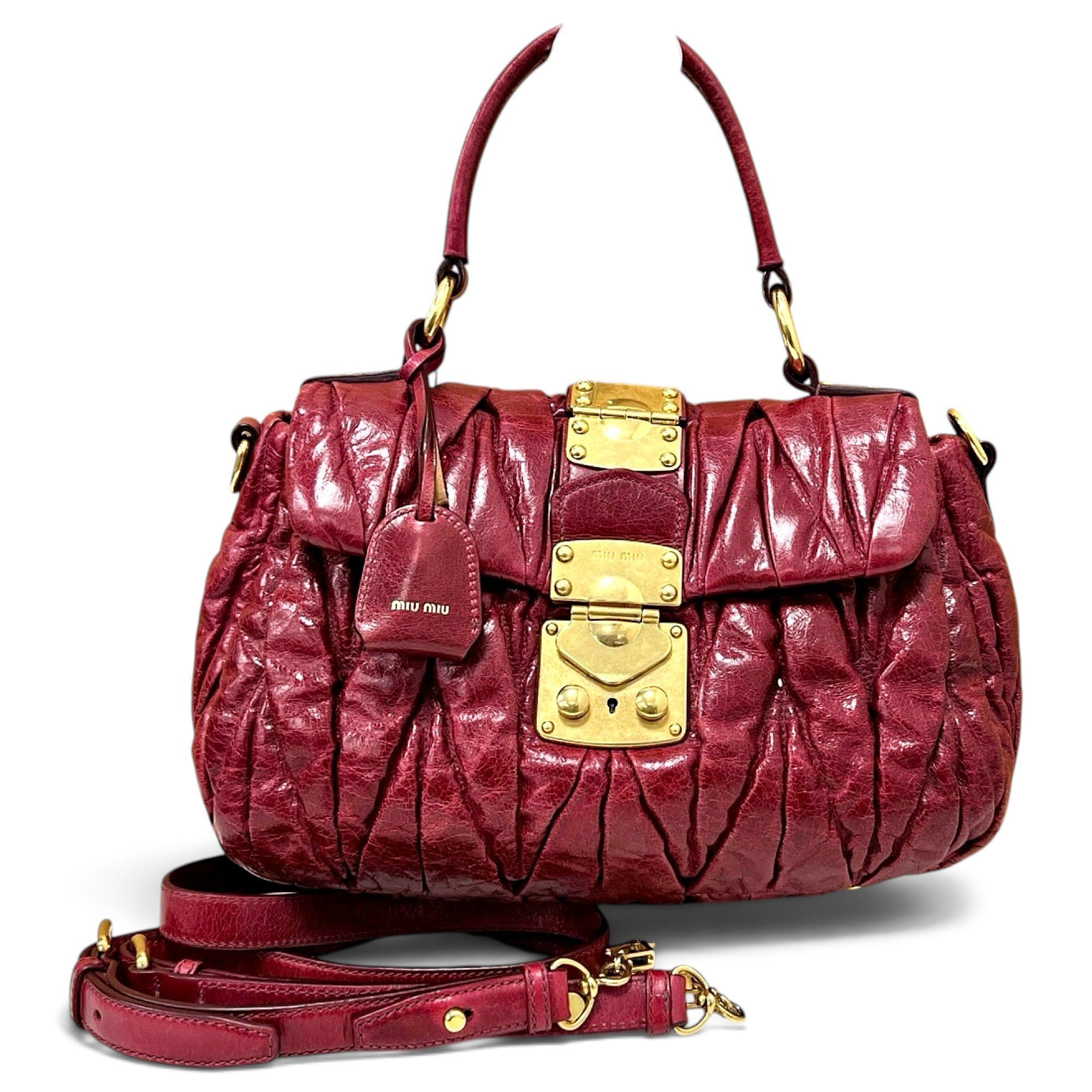 Miu Miu Coffer leather handbag