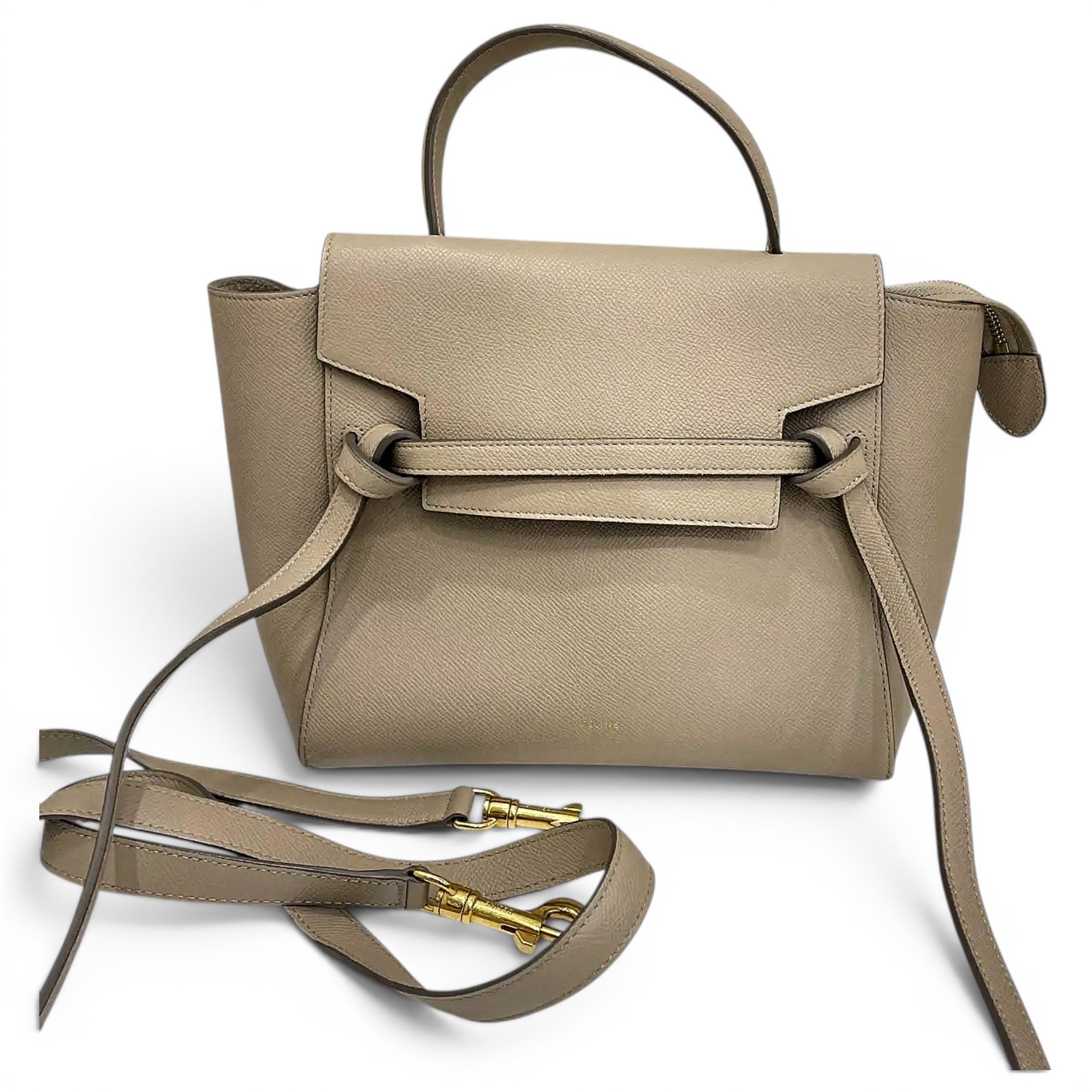 Belt leather handbag