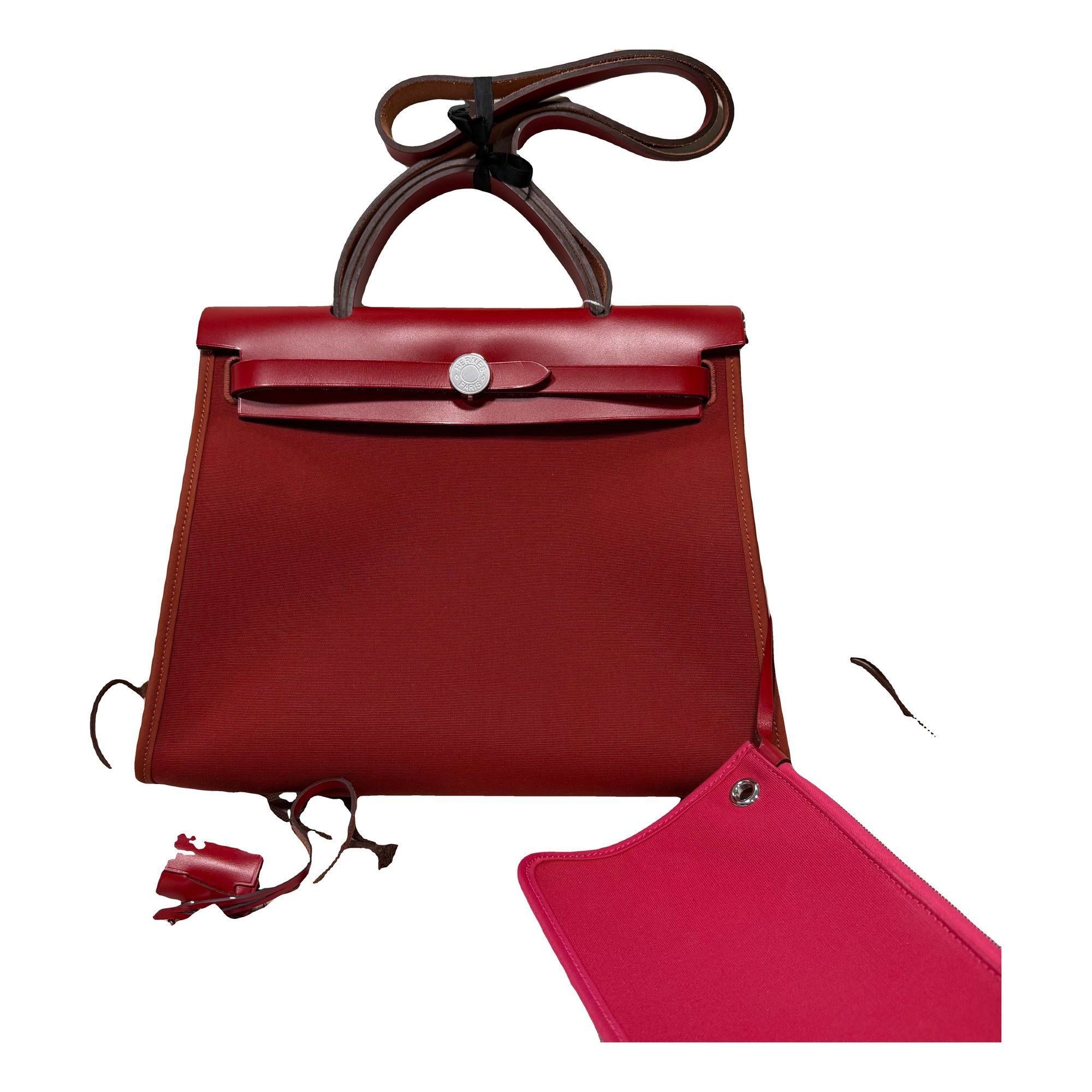 Hermes Herbag leather handbag