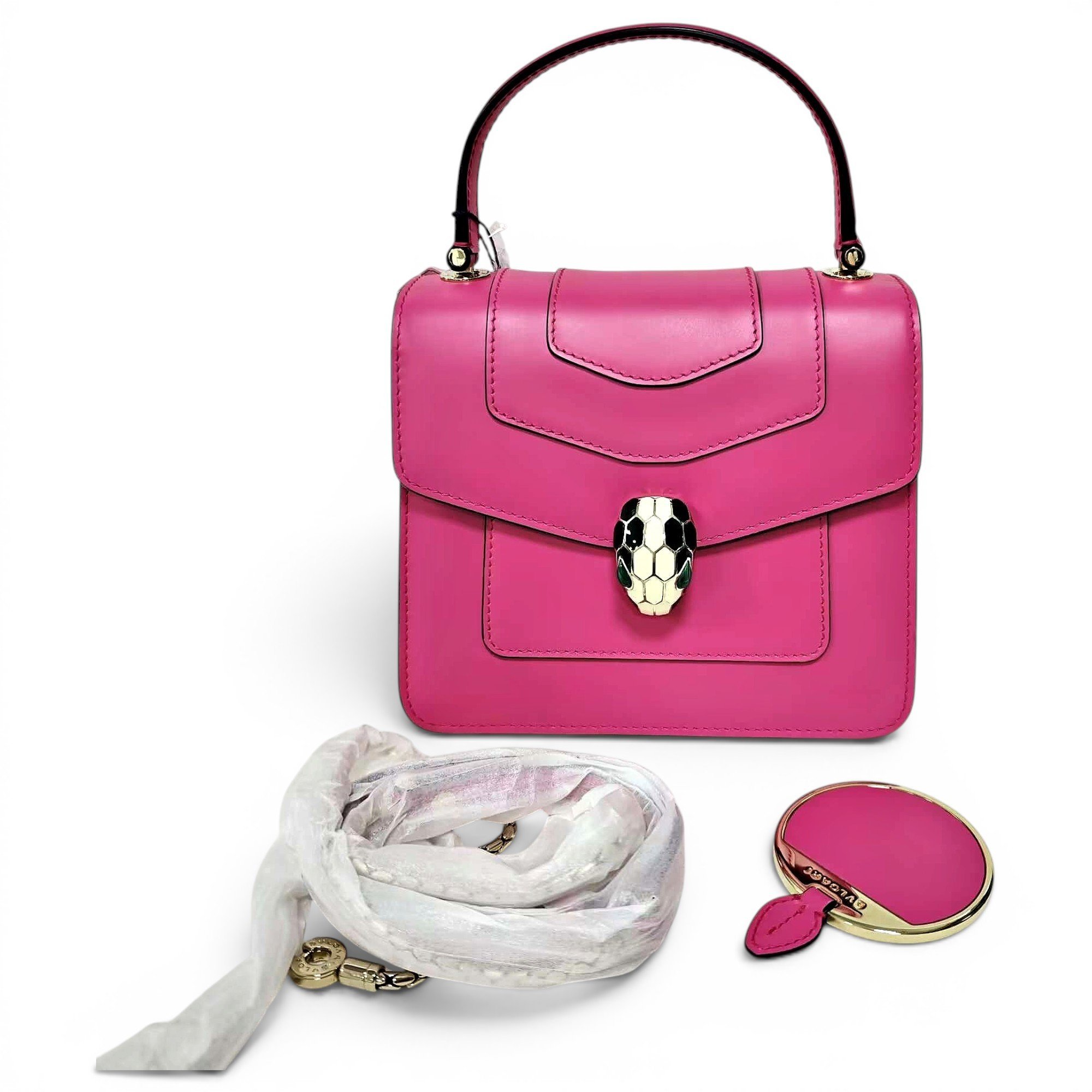 Serpenti leather handbag