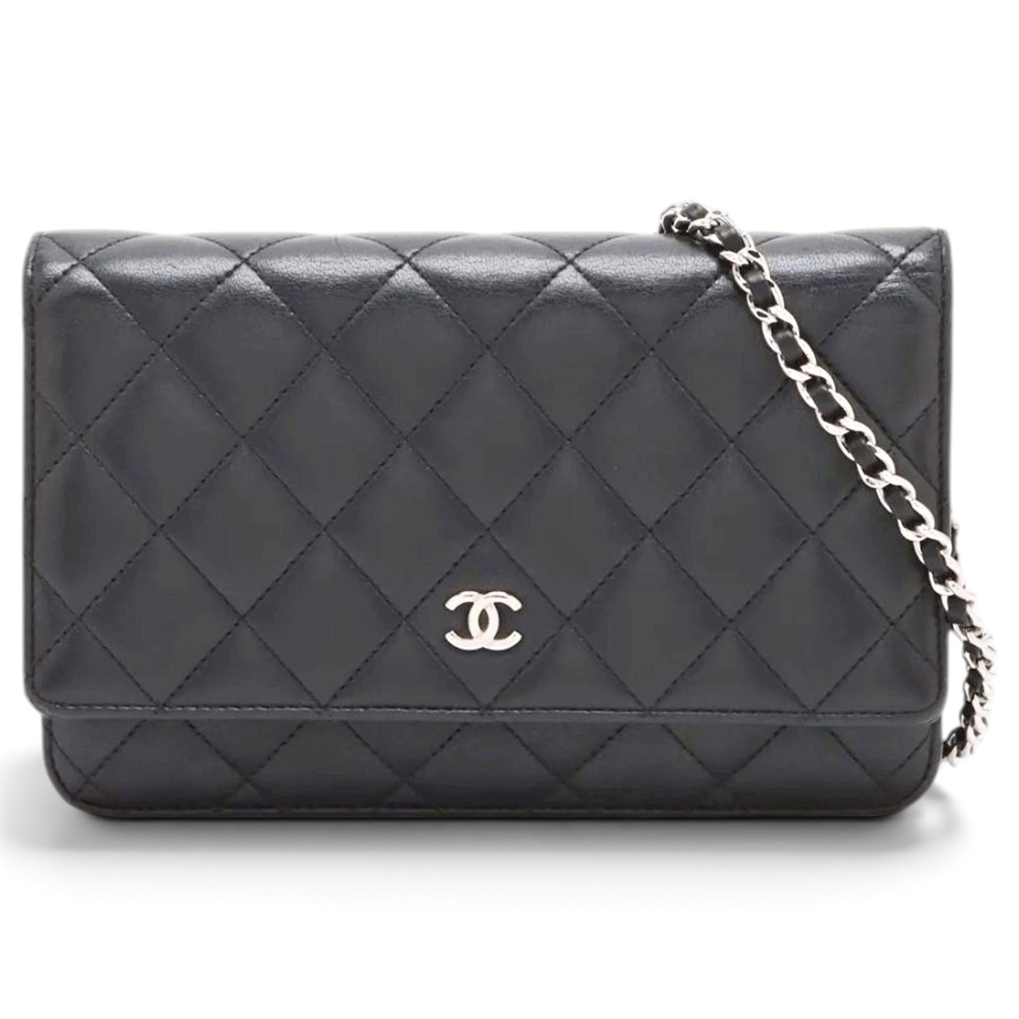 Wallet On Chain leather crossbody bag