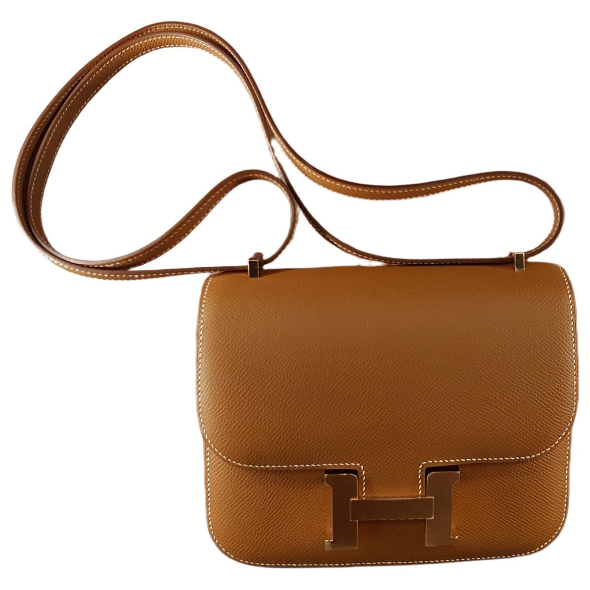 Hermes Constance Handbag Gold Epsom Leather