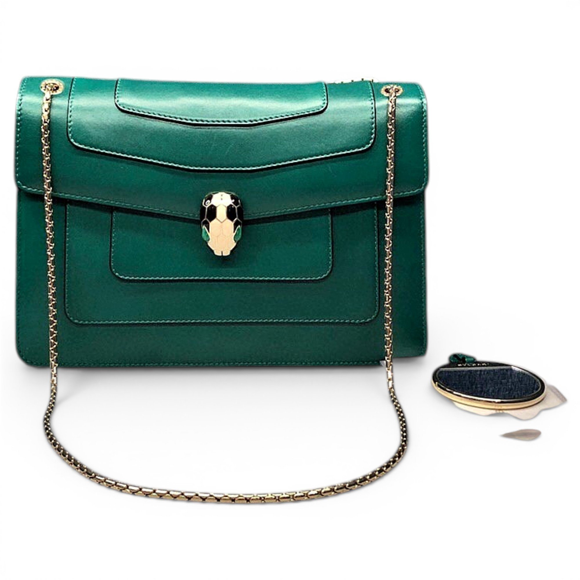 Serpenti leather handbag