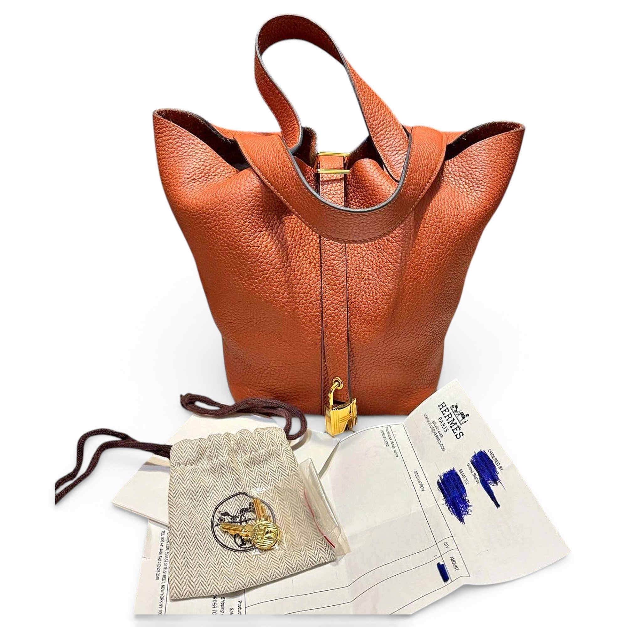 Picotin leather handbag