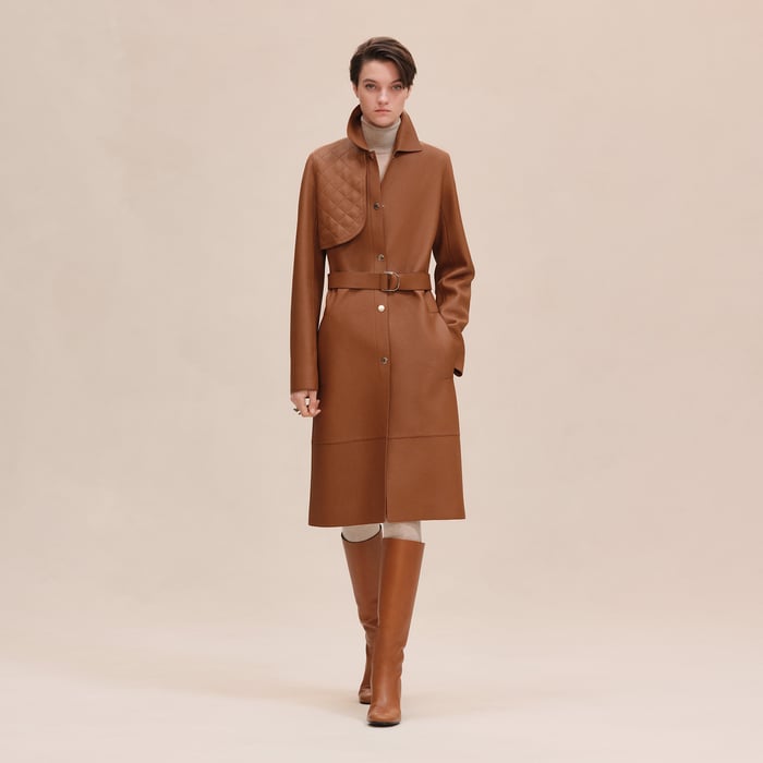 Marron Fauve Trench Coat