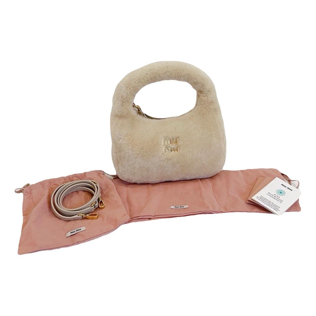 Miu Wander cashmere handbag