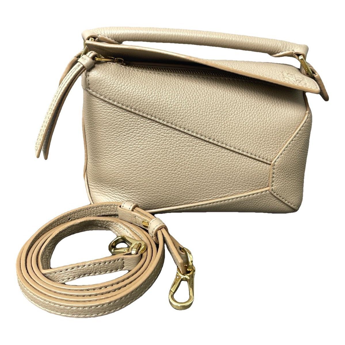 Puzzle leather handbag