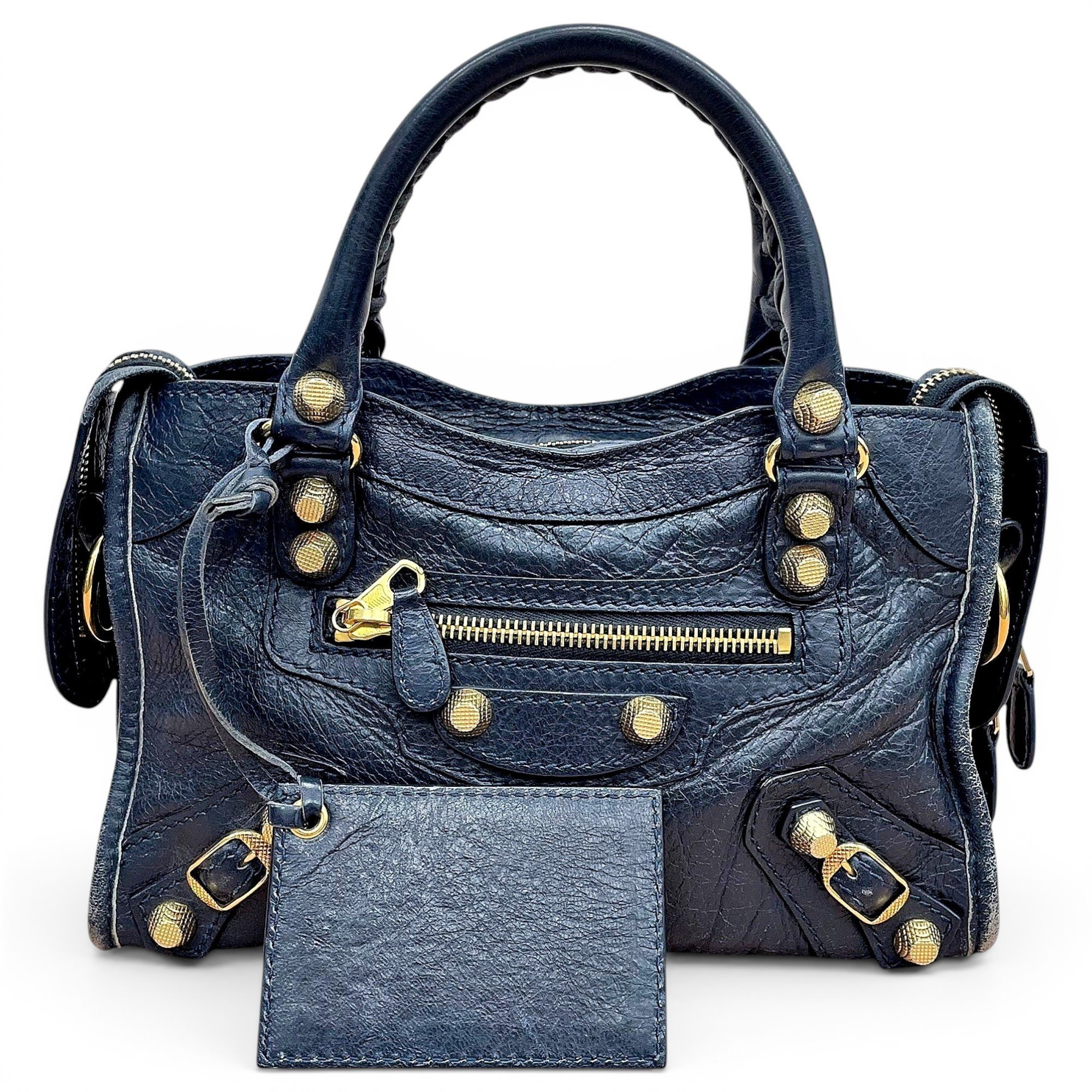 Classic Metalic leather handbag