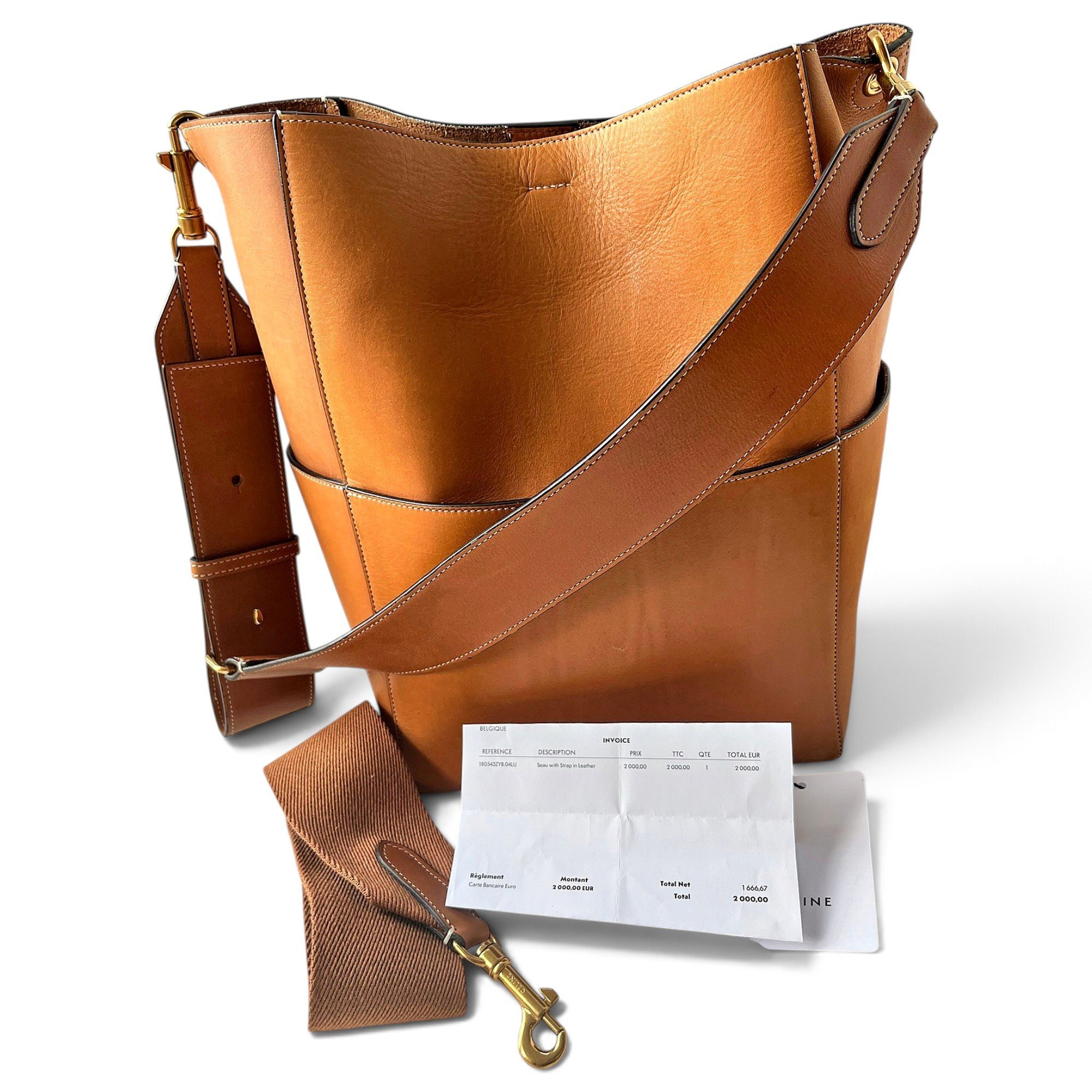 Seau Sangle leather tote