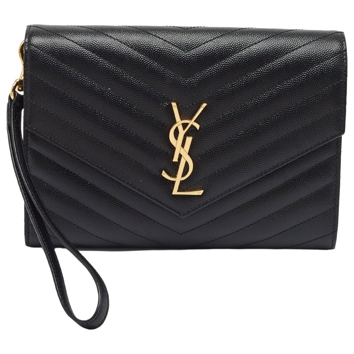Leather clutch bag