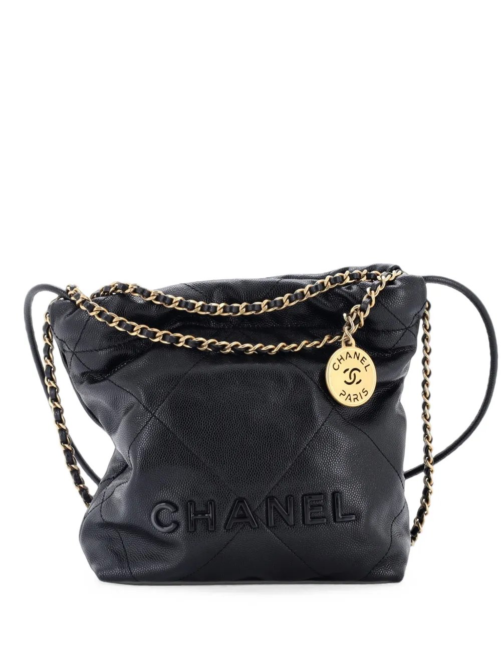 22 Chain Quilted Caviar Mini hobo bag