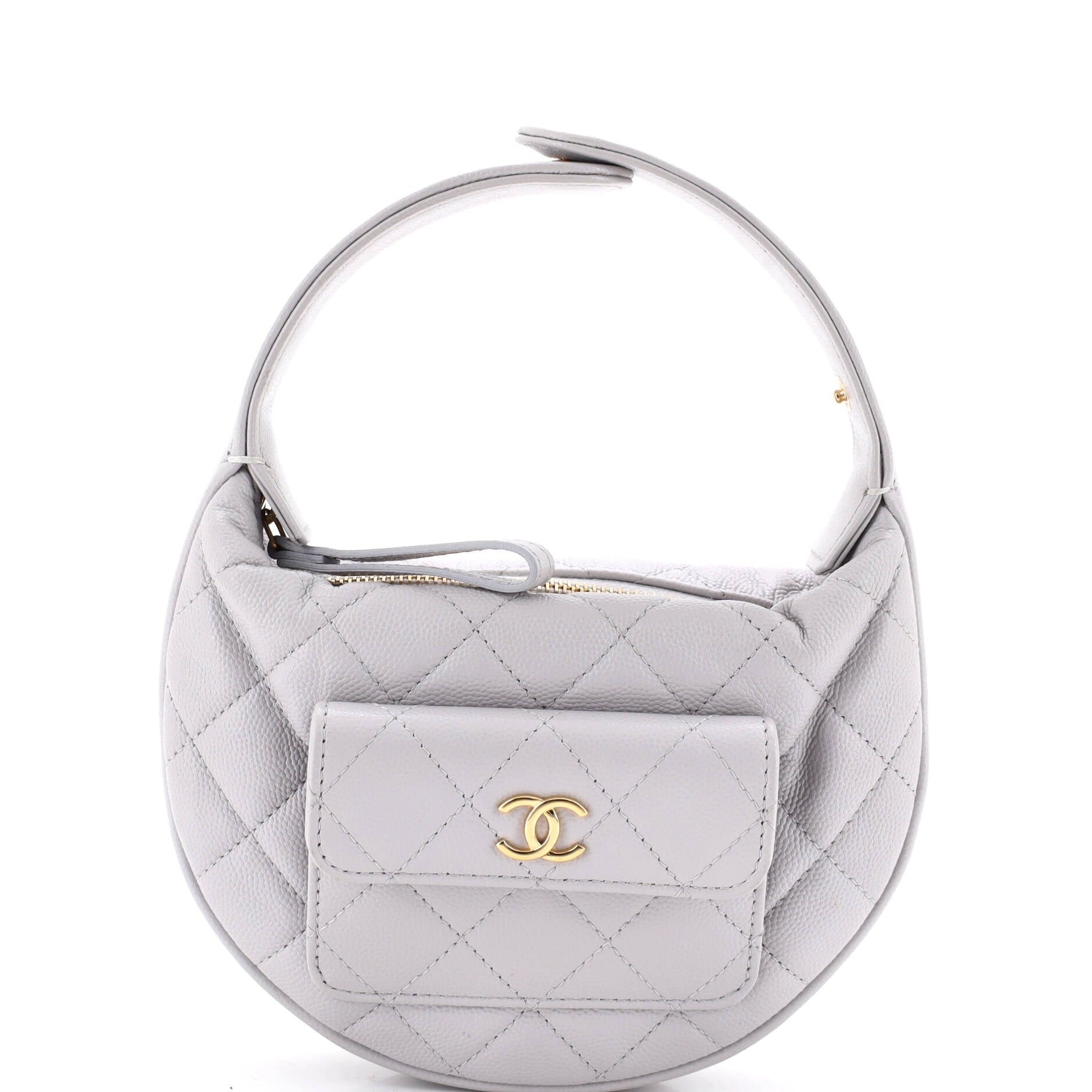 Polly Pocket Pouch Hobo Quilted Caviar Mini