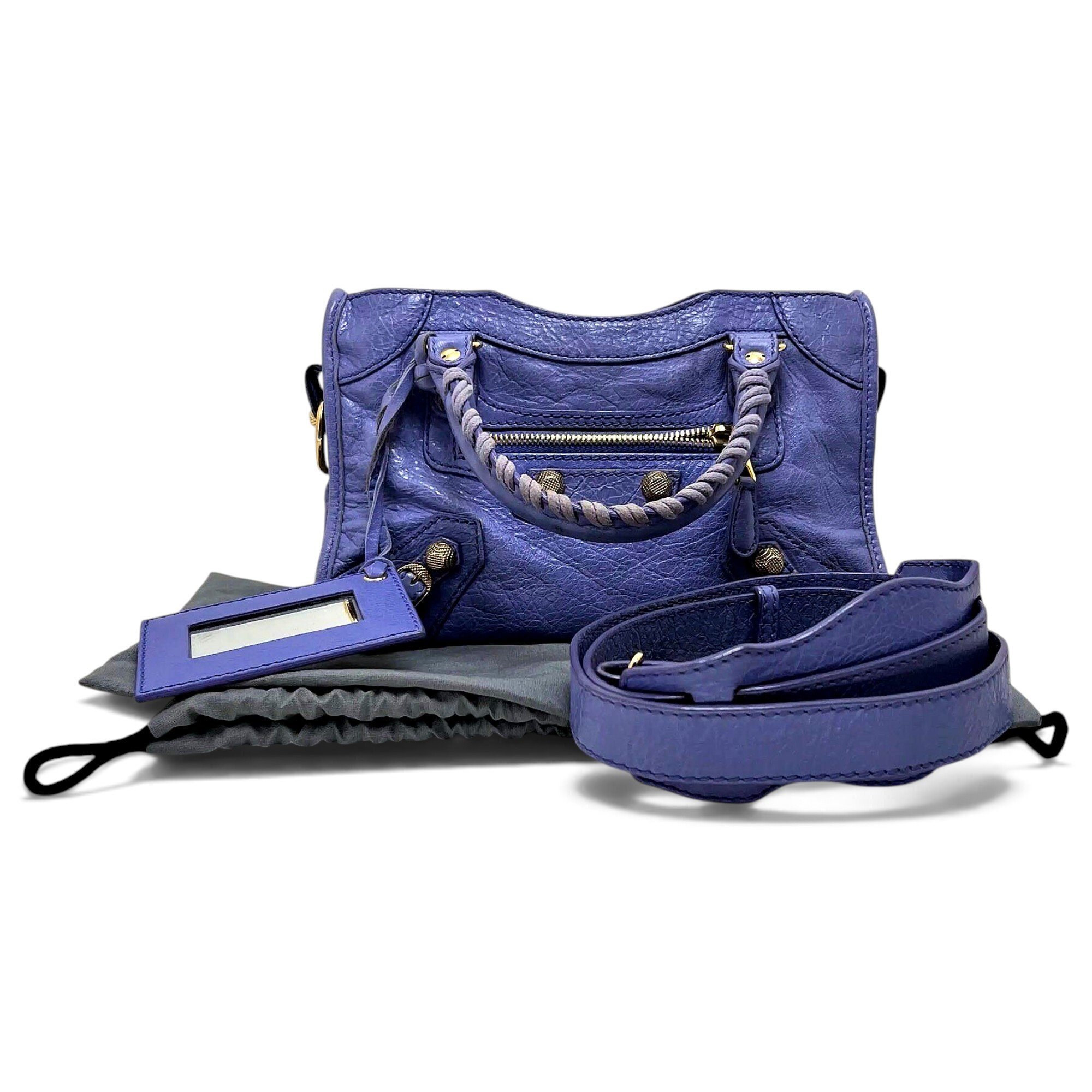 City leather handbag