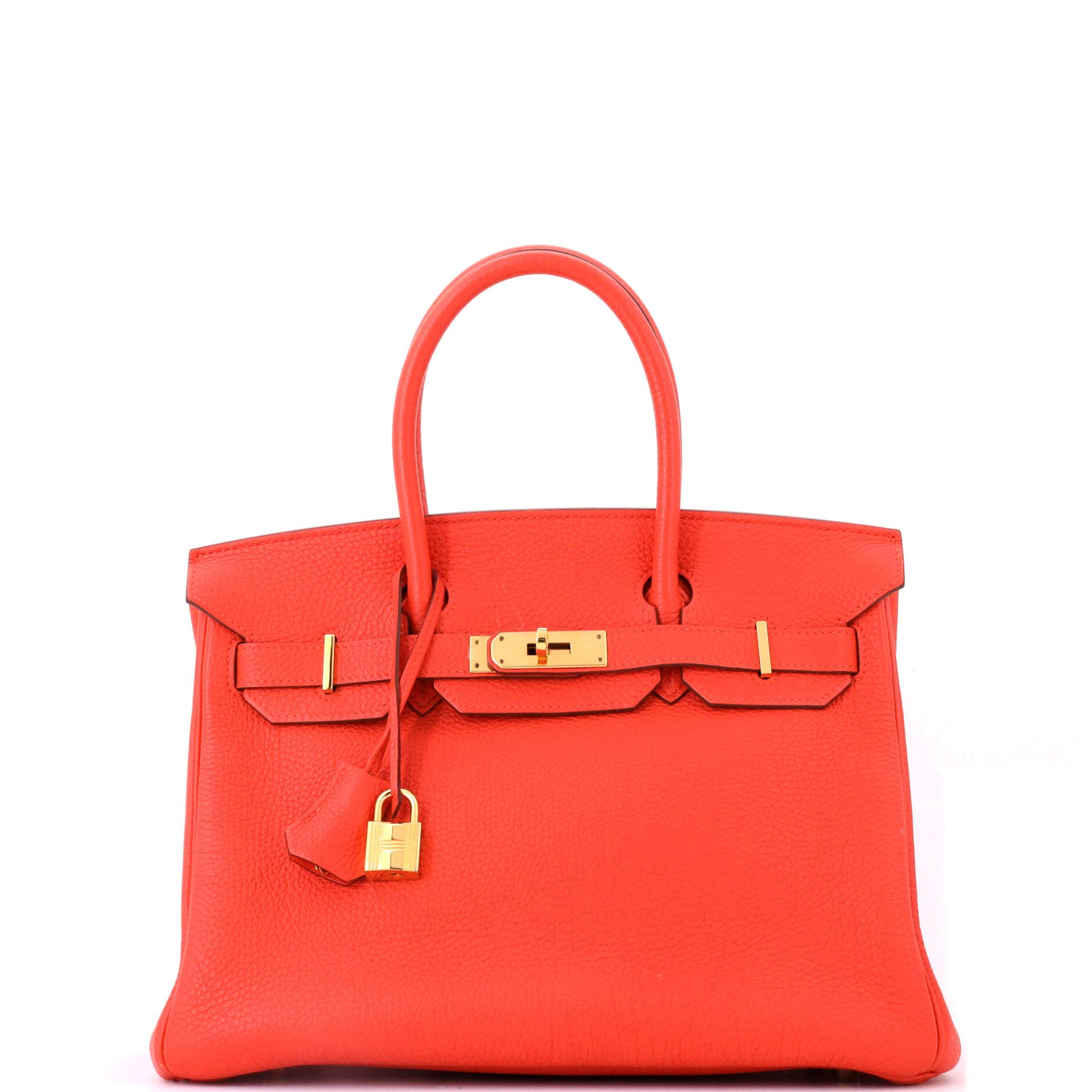 Hermes Birkin Handbag Capucine Togo with Gold Hardware 30