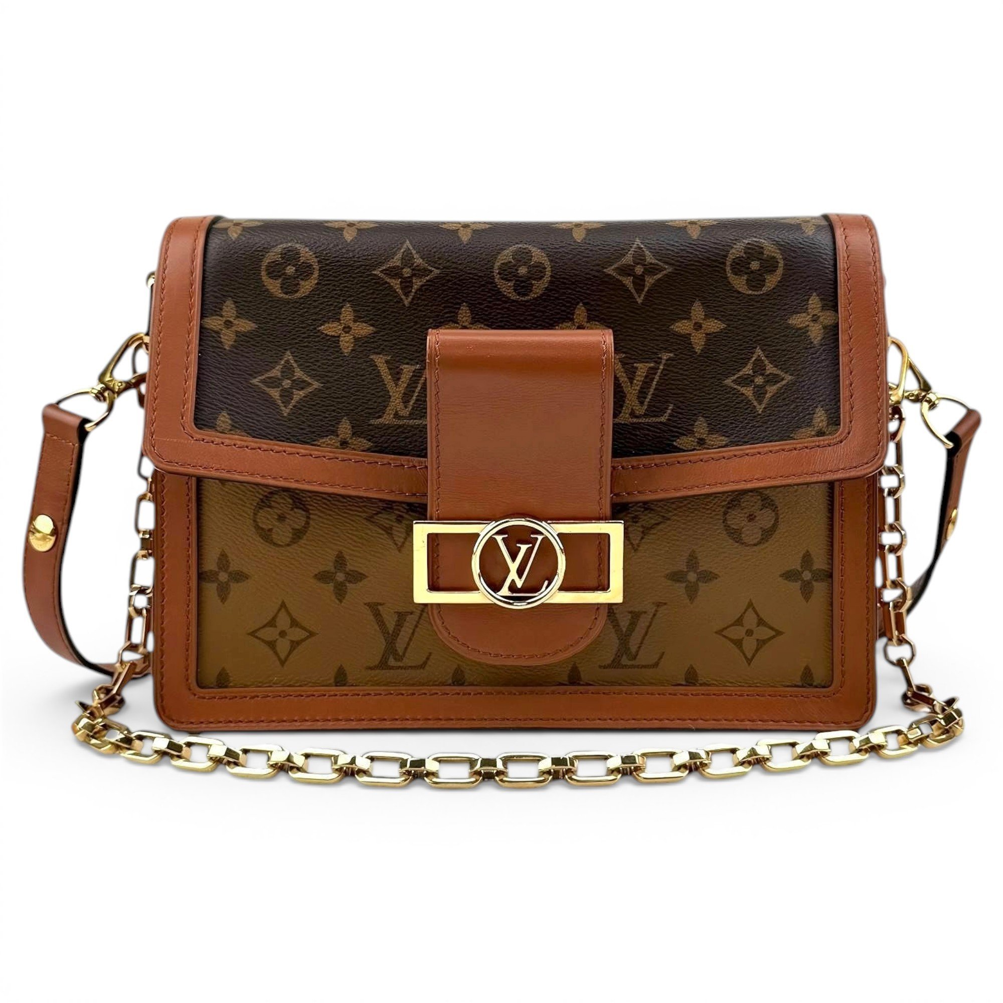 Dauphine leather crossbody bag