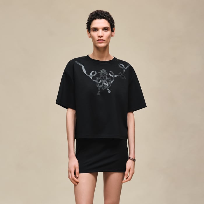 Noir Printed Boxy T-shirt