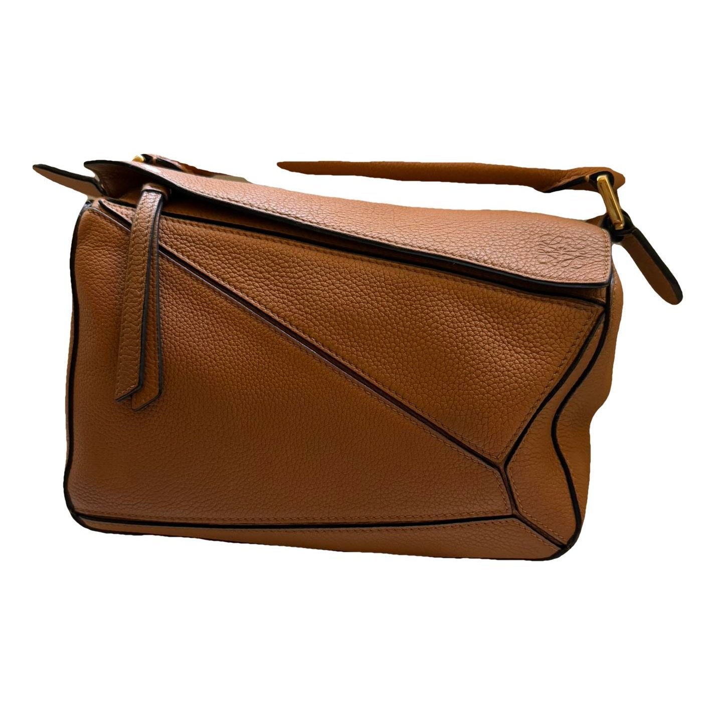 Puzzle leather handbag