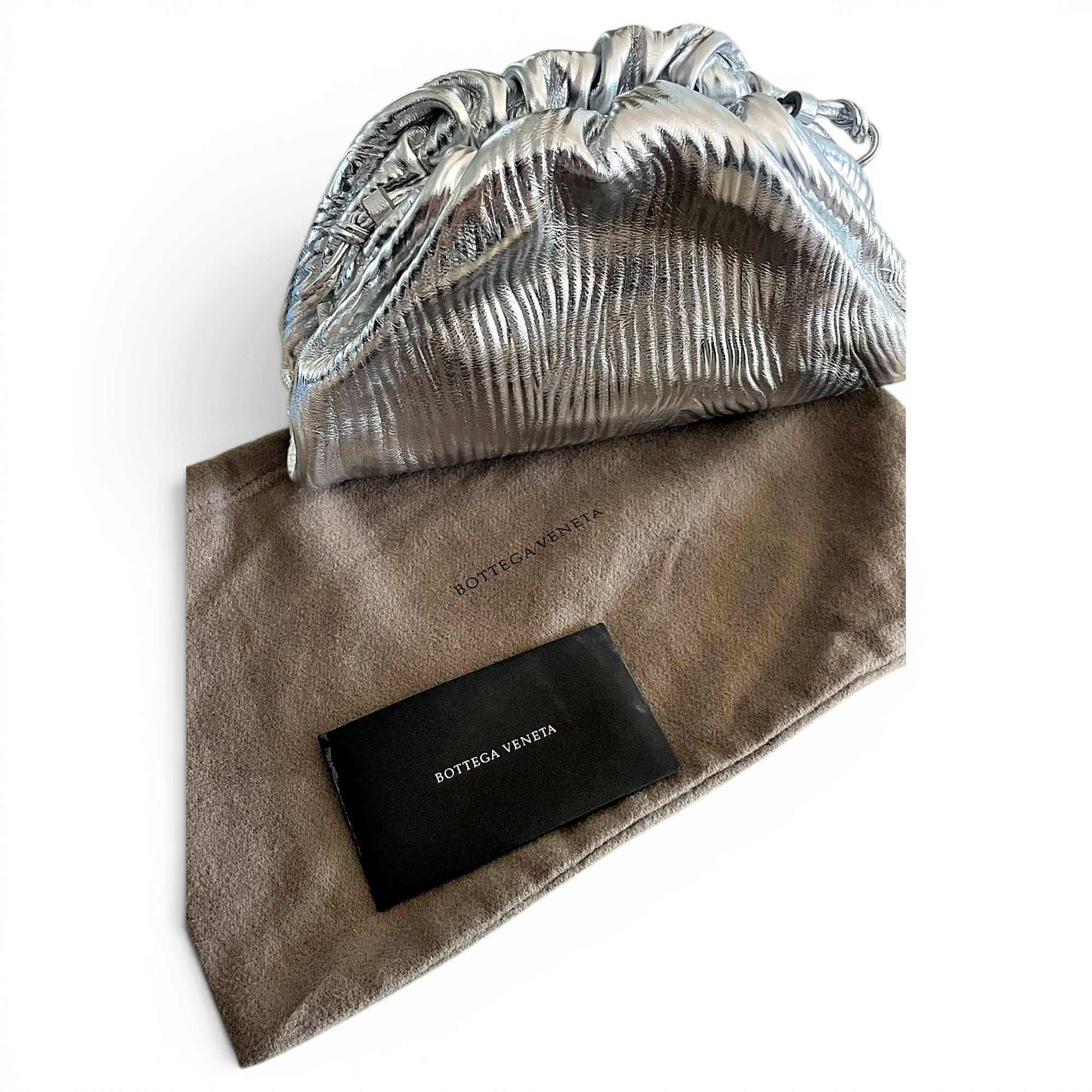 Pouch leather clutch bag