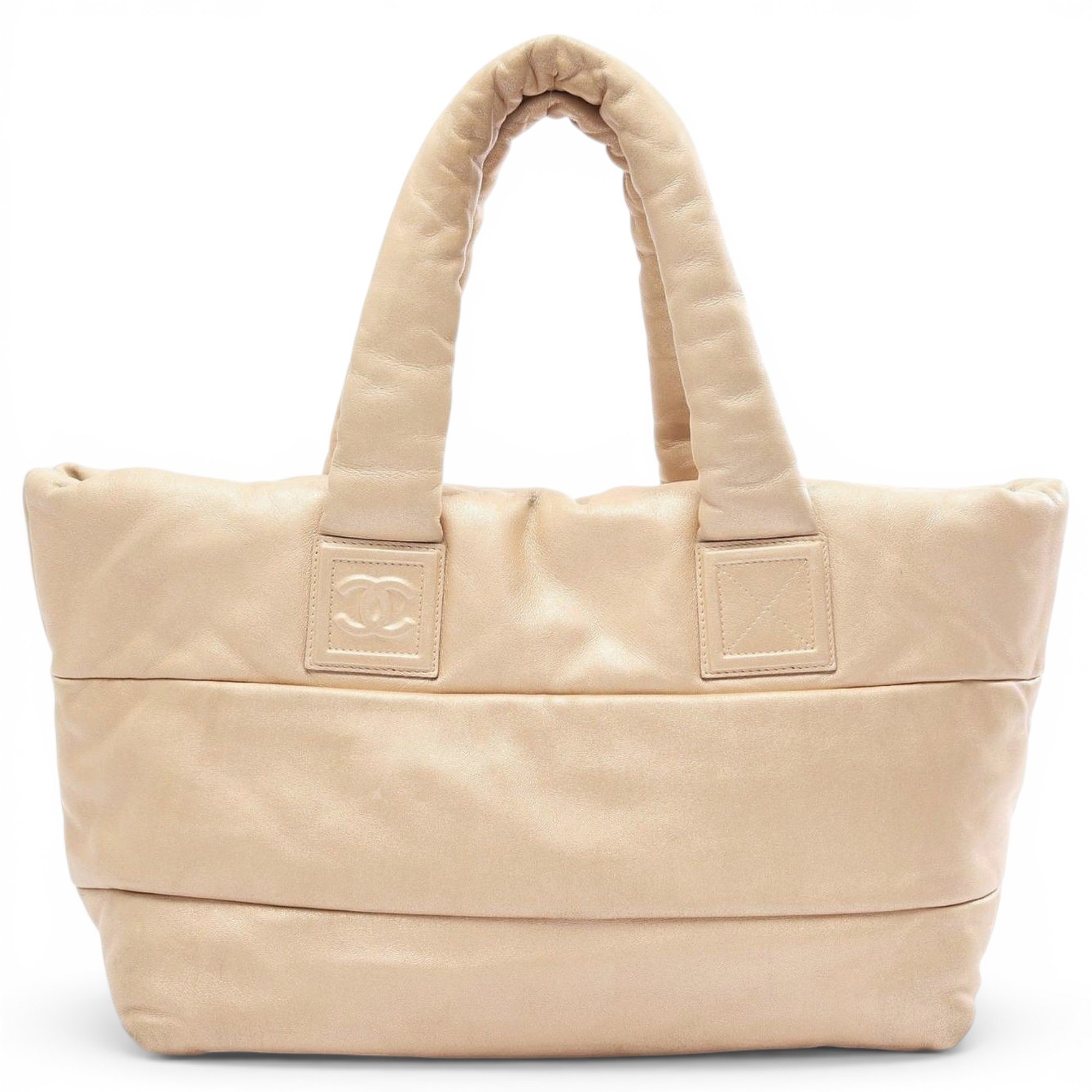 Cocoon leather tote