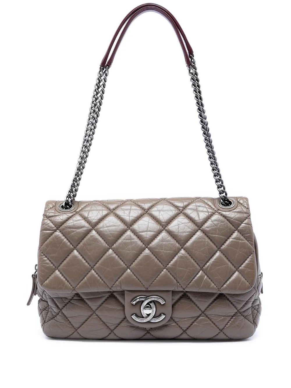 2013-2014 Jumbo Quilted Aged Calfskin New Portobello Flap shoulder bag